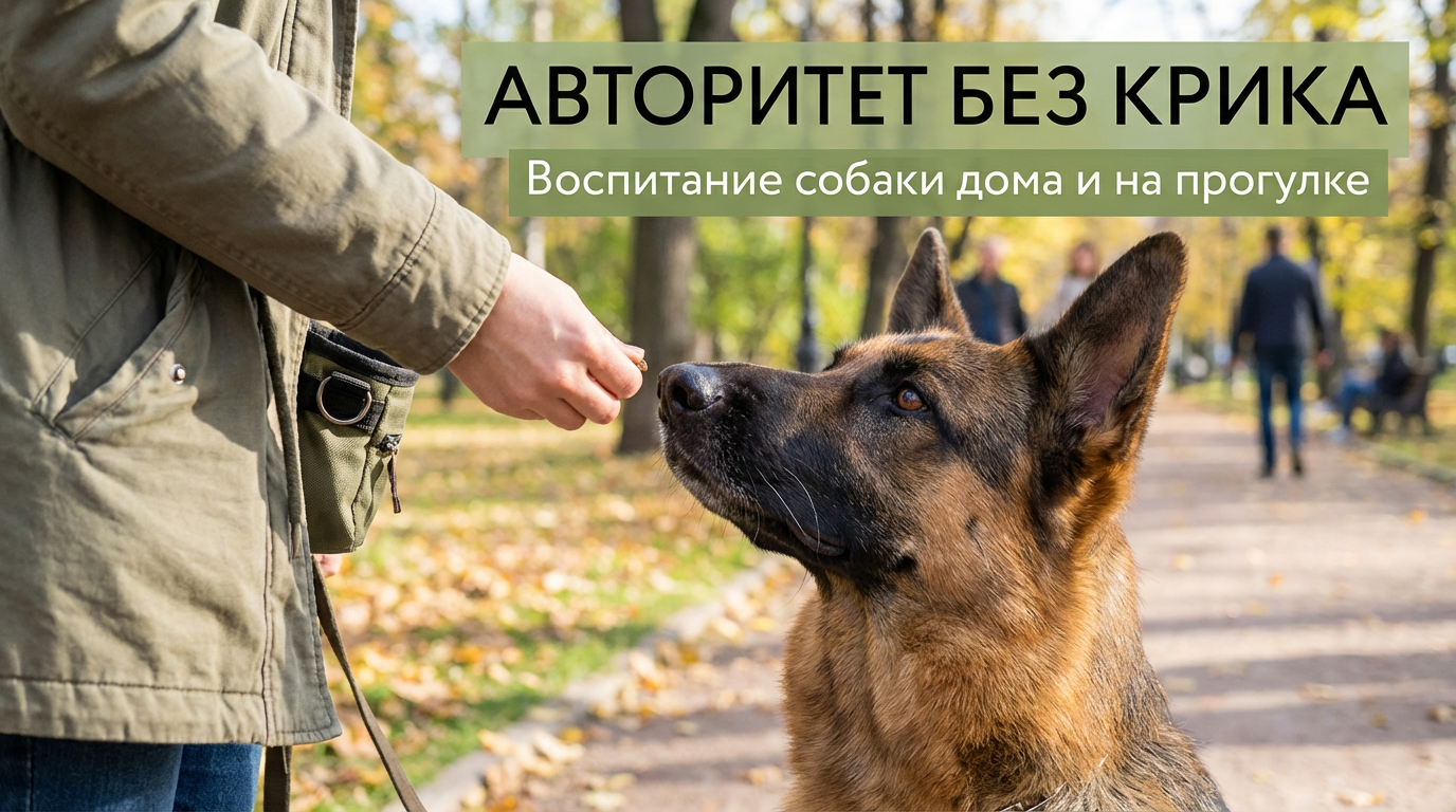 Владелец и его питомец на прогулке, демонстрирующие взаимопонимание