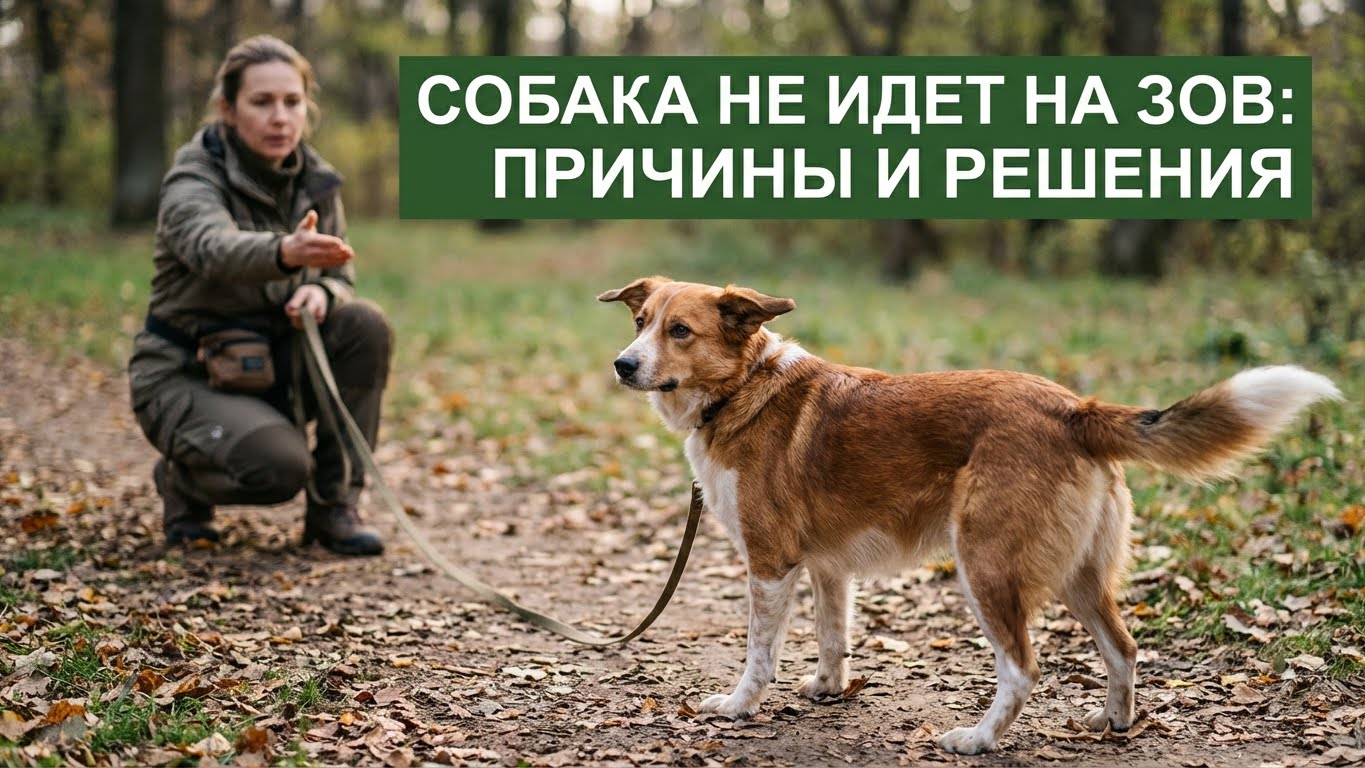 Собака не реагирует на команду подзыва