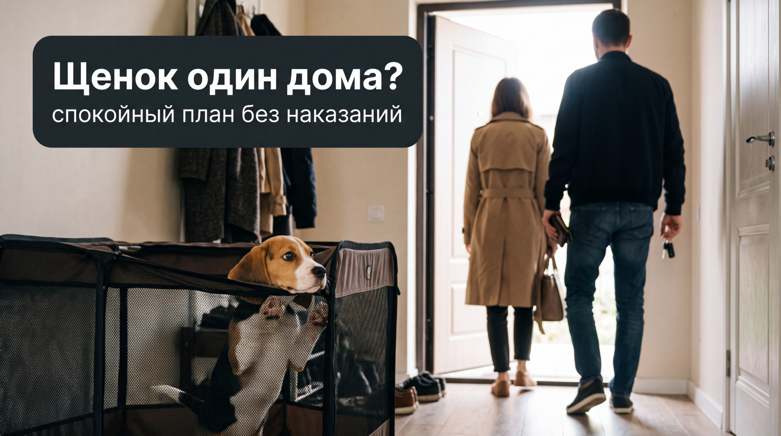 Кинолог Кинолог LIFE помогает щенку в безопасном манеже - щенок не может оставаться один дома, что делать